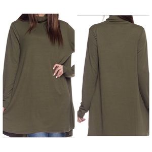 Olive Turtleneck Tunic/Dress